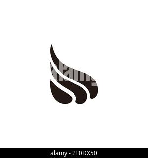 letter b stripes curves simple logo vector Stock Vector