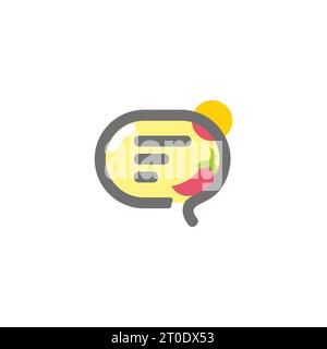 spicy chili talk symbol icon vector Stock Vector