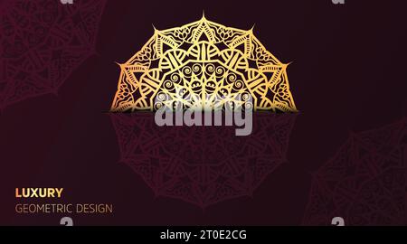 gradient golden colorful mandala creative art template vector Stock Vector