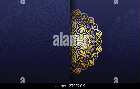 gradient golden colorful mandala creative art background Stock Vector