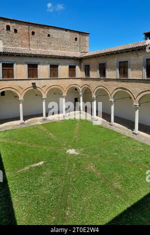 Urbania (Marche - PU), Palazzo Ducale, main courtyard of the building Stock Photo