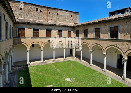Urbania (Marche - PU), Palazzo Ducale, main courtyard of the building Stock Photo