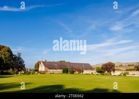 The Castle Bowling Green, the former Lewes Castle tilting ground, in Lewes, the historic county town of East Sussex, south-east England on a sunny day Stock Photo