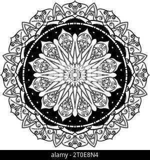 new hand drawn luxury lotus flower mandala art style with black and ...