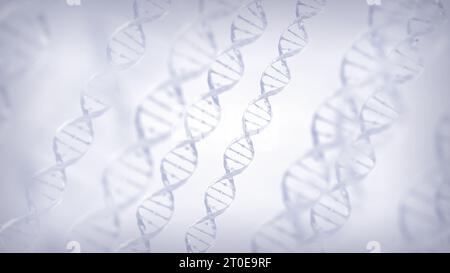 Identifying gene mutations by genetic testing. Double helix DNA (deoxyribonucleic acid) molecules Stock Photo