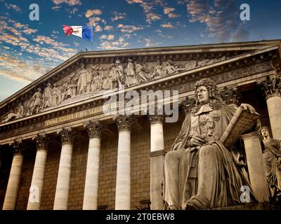 Palais Bourbon, National assembly, Paris, Ile-de-France, France Stock Photo