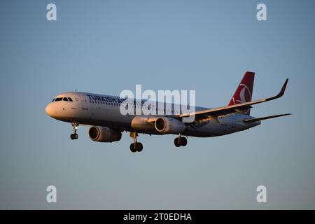 Turkish Airlines Airbus A321-200 with registration TC-JSC on taxiway at ...