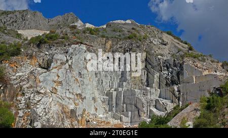 Marble quarry near Colonnata, Province of Massa-Carrara, Apuan Alps, Tuscany, Toscana, Italy, Italia Stock Photo