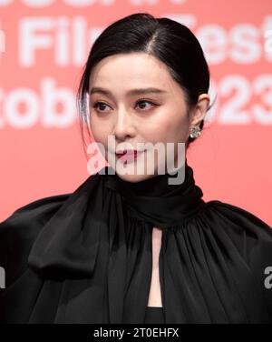 Busan, South Korea. 5th Oct, 2023. Chinese actress Fan Bingbing, press conference for the 28th Busan International Film Festival at Busan Cinema Center in Busan, South of Seoul, South Korea on October 5, 2023. (Photo by: Lee Young-ho/Sipa USA) Credit: Sipa USA/Alamy Live News Stock Photo