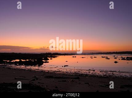 Sunset at Jacobsbaai, on the Cape West Coast, South Africa. Stock Photo