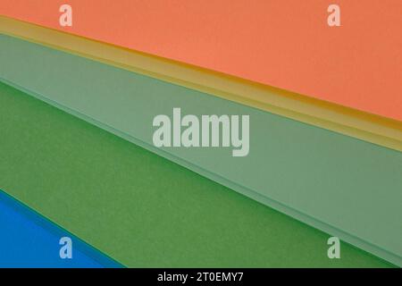 Colored paper in earth tones spread out Stock Photo