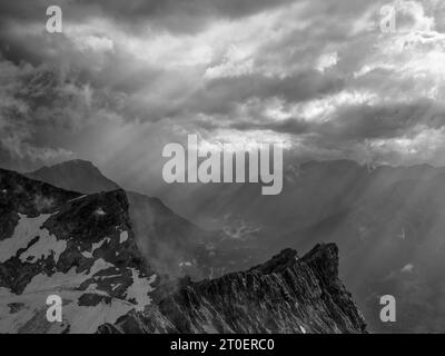 Summer evening on the Zugspitze Stock Photo