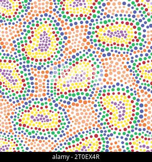 Abstract colorful dots mosaic background. Seamless spotted pattern. Trendy print Stock Vector