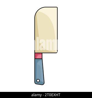 meat cleaver vector cartoon style design for food and kitchen utensils design illustration Stock Vector