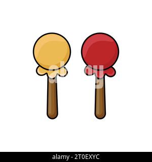 Cartoon Circus Drumsticks vector illustration for entertainment and funny concept design Stock Vector