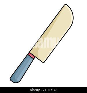 Knife utensil icon over white background. colorful design vector for kitchen food and beverages concepts illustration Stock Vector