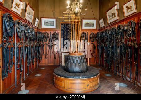 Chaumont Castle is located southwest of the city of Blois on a steep slope overlooking the commune of Chaumont-sur-Loire on the banks of the Loire River. Stock Photo