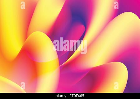 whimsical and imaginative gradient colored overly bringing a dreamy wavy style to creative modern abstract for a magical wallpaper hd blended vector b Stock Vector