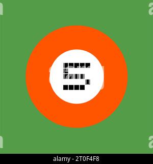 billiards ball number five Stock Vector
