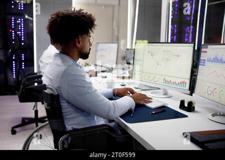 Data Analyst Using Data Analytics KPI Dashboard Stock Photo