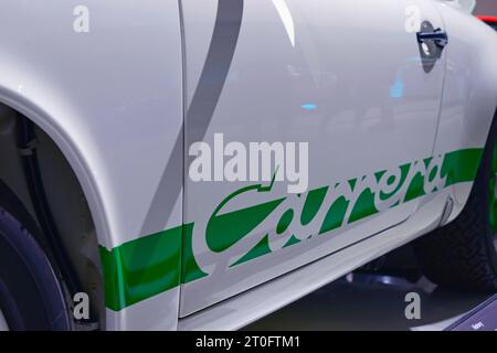 Porsche Carrera Green Stripe Stock Photo