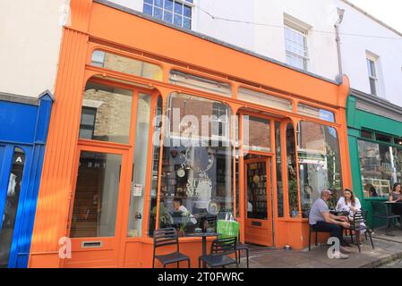 The colourful Creative Quarter on the Old High Street, in Folkestone, Kent, UK Stock Photo