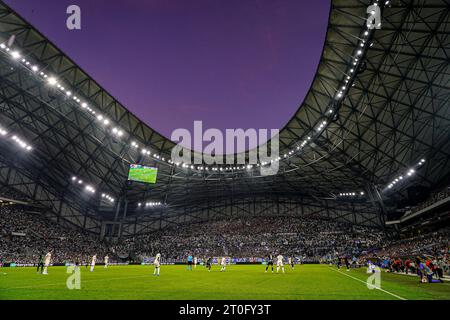 Marseille, Marseille. 05th Oct, 2023. Velodrome Stadium general view during the UEFA Europa League match between Olympique Marseille and of Brighton Hove Albion, Group B, date 2, played at Stade Velodrome on October 5, 2023 in Marseille, France. (Photo by Bagu Blanco/PRESSINPHOTO) Credit: PRESSINPHOTO SPORTS AGENCY/Alamy Live News Stock Photo