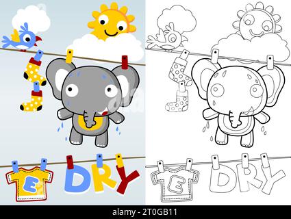 Funny Little Bird Coloring Page for Kids Gráfico por