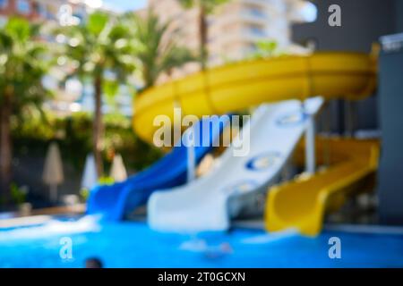 Colorful water slides Stock Photo
