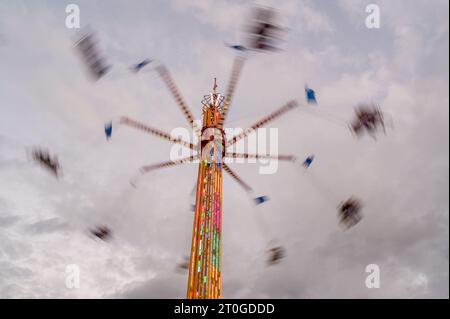 2023 Virginia State Fair, Doswell, VA - the swings are always a popular ride Stock Photo