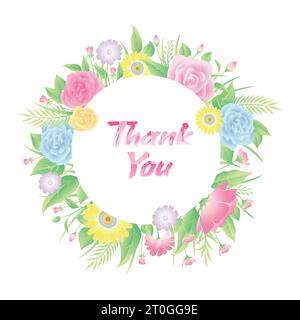 colorful floral ornament frame decoration Stock Vector