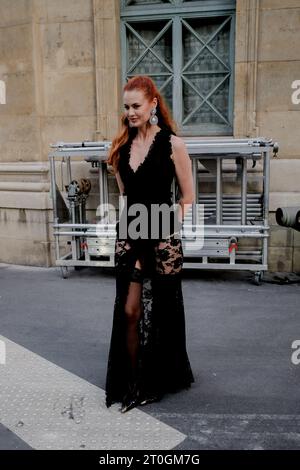 Street style, Jordan Grant arriving at Alessandra Rich Spring Summer 2024 show, held at rue Roquepine, Paris, France, on September 29th, 2023. Photo by Marie-Paola Bertrand-Hillion/ABACAPRESS.COM Stock Photo