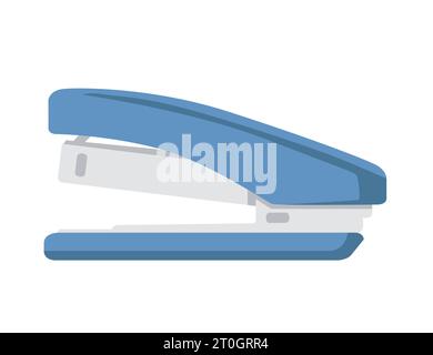 Blue color stapler office supply vector illustration isolated on white background Stock Vector