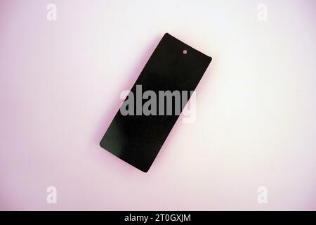 Fashion label tag mockups, realistic natural label tag. Stock Photo