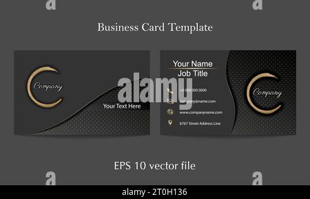 Modern Business Card - Creative and Clean Business Card Template. Luxury and elegant business card. Vector illustration print template. Stock Vector