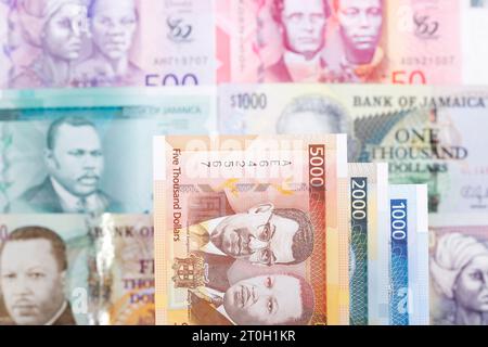 Jamaican money - dollar a business background Stock Photo