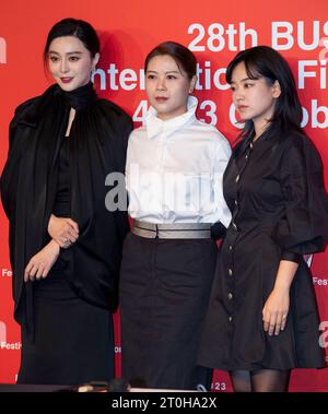 Busan, South Korea. 5th Oct, 2023. Chinese director Han Shuai, press conference for the 28th Busan International Film Festival at Busan Cinema Center in Busan, South of Seoul, South Korea on October 5, 2023. (Photo by: Lee Young-ho/Sipa USA) Credit: Sipa USA/Alamy Live News Stock Photo