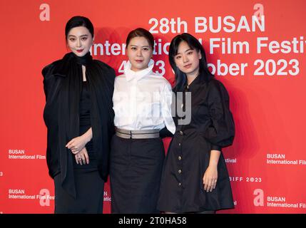 Busan, South Korea. 5th Oct, 2023. Chinese director Han Shuai, press conference for the 28th Busan International Film Festival at Busan Cinema Center in Busan, South of Seoul, South Korea on October 5, 2023. (Photo by: Lee Young-ho/Sipa USA) Credit: Sipa USA/Alamy Live News Stock Photo