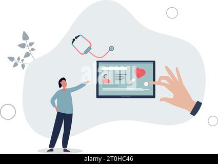 Heart cartoon with Digital device Medical equipment for measuring ...