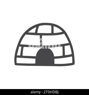 Needle. Ice dwelling of the Eskimos. Vector illustration. Stock Vector