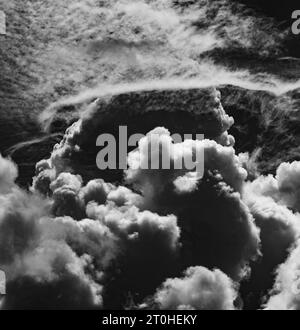 SW image, dramatic cloudscape with (cumulus) clouds, thunderclouds, rain clouds, Austria Stock Photo