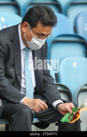 Sheffield, UK. 07th Oct, 2023. Dejphon Chansiri owner of Sheffield Wednesday ahead of the Sky Bet Championship match Sheffield Wednesday vs Huddersfield Town at Hillsborough, Sheffield, United Kingdom, 7th October 2023 (Photo by Gareth Evans/News Images) in Sheffield, United Kingdom on 10/7/2023. (Photo by Gareth Evans/News Images/Sipa USA) Credit: Sipa USA/Alamy Live News Stock Photo