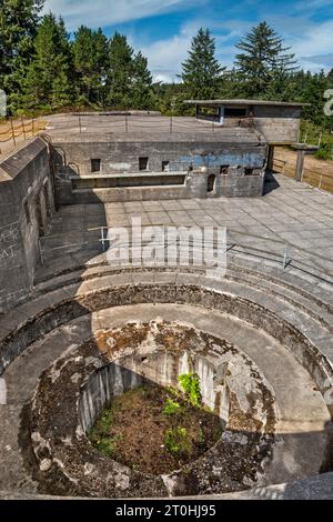Gun position at Battery Russell remains, built in 1904, Fort Stevens ...