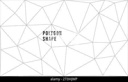 Modern abstract white background design with polygon shape line. Vector illustration template Stock Vector
