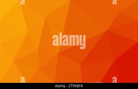 Vibrant orange abstract geometric pattern with low polygon texture. Wallpaper triangulation background. vector illustration for web, digital, flyer Stock Vector