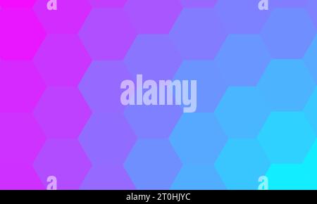 Bright hexagon pattern in blue and purple color design. Modern abstract background vector illustration. Stock Vector