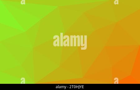 Abstract geometric green and orange gradient with triangle low polygon texture. Modern vector illustration background template Stock Vector