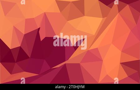 Bright orange, purple background abstract geometric pattern with polygon texture. Wallpaper triangulation background. vector illustration for web Stock Vector
