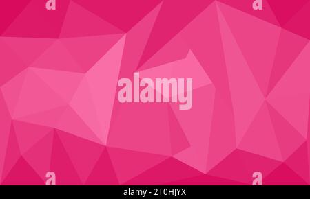 Abstract polygonal greeting design background on pink color. Triangular geometric shape pattern. Vector illustration design template Stock Vector