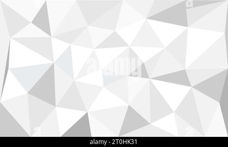 Abstract white and grey background geometric triangle low polygon texture. Modern vector illustration background template for flyer, presentation Stock Vector